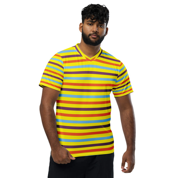 Hoodies4You "Look Like Ken" "Halloween" Yellow/Blue Stripe Shirt
