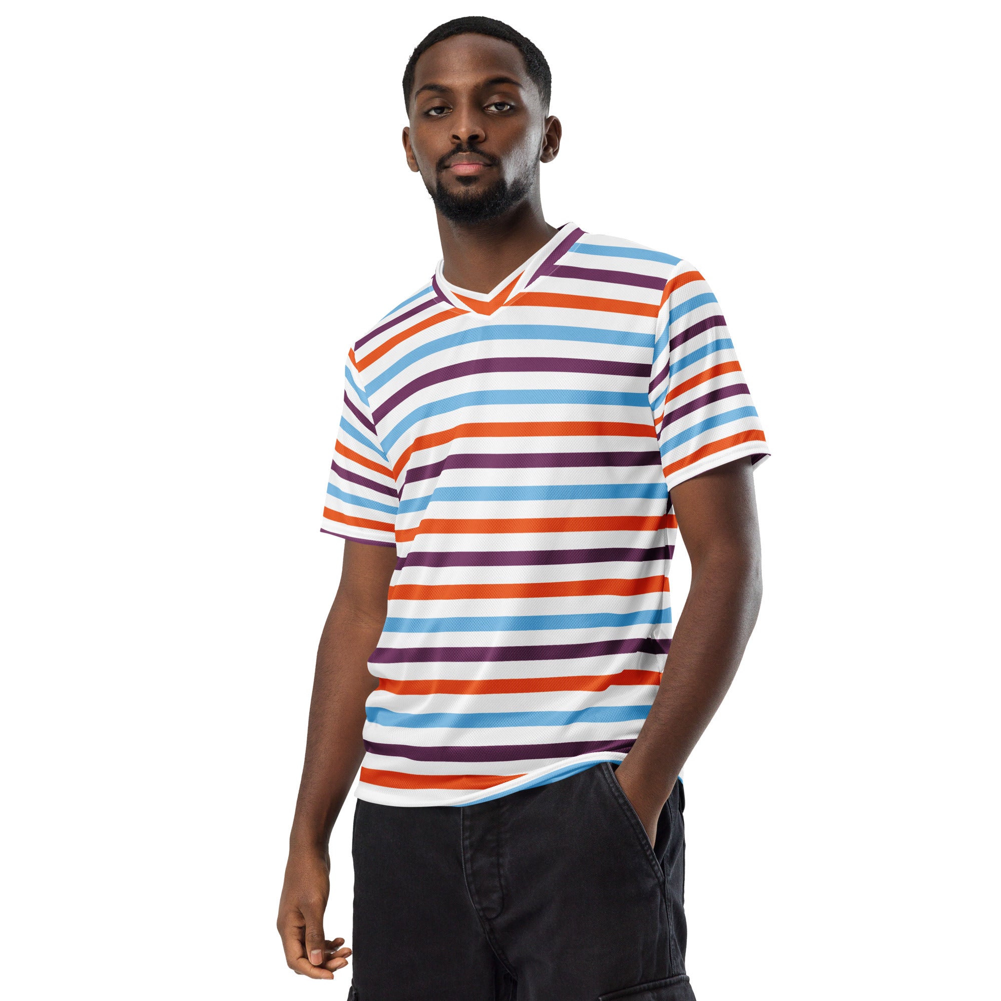 Hoodies4You "Look Like Ken" "Halloween" Blue/White Stripe Shirt
