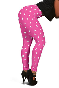 Hoodies4you "Look like Barbie" "Halloween Pink Leggings w/White Polka Dots