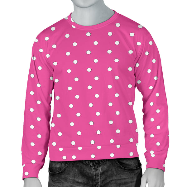 Hoodies4you "Look like Ken" "Halloween Pink Sweater w/White Polka Dots