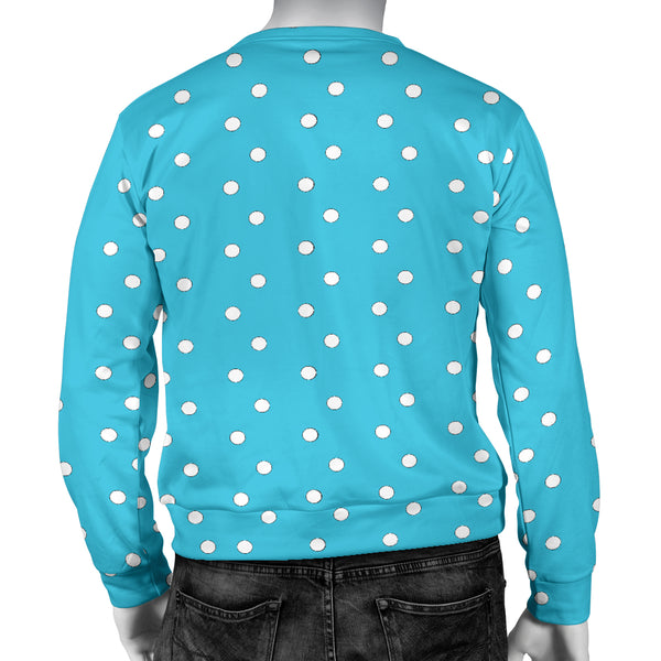 Hoodies4you "Look like Ken" "Halloween Blue Sweater w/White Polka Dots