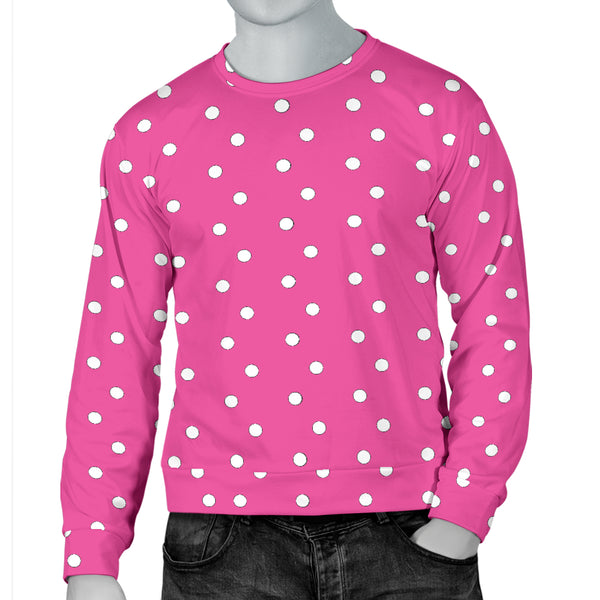 Hoodies4you "Look like Ken" "Halloween Pink Sweater w/White Polka Dots