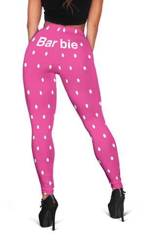 Hoodies4you "Look like Barbie" "Halloween Pink Leggings w/White Polka Dots (Barbie)