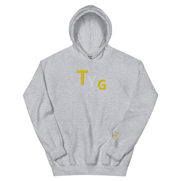 Hoodies4You "TYG" "You can do it!" Black hoodie w/gold and white letters