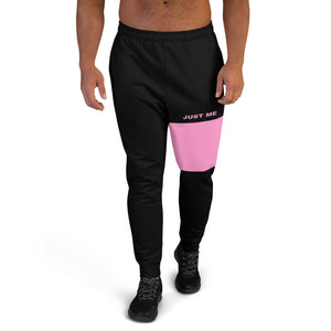 Hoodies4You "Just Me" Pink Block Logo Men's Joggers Pants #005