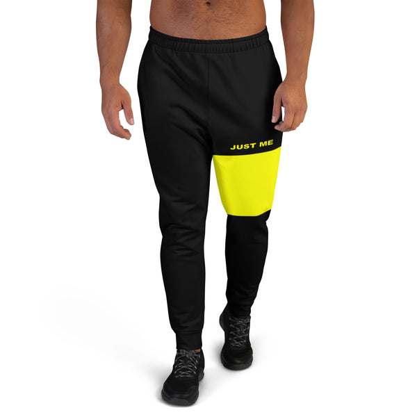 Hoodies4You "Just Me" Yellow Block Logo Men's Joggers Pants #019