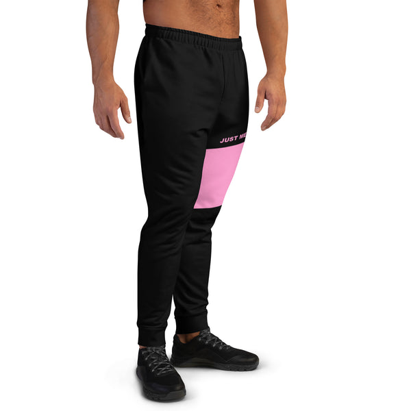 Hoodies4You "Just Me" Pink Block Logo Men's Joggers Pants #005