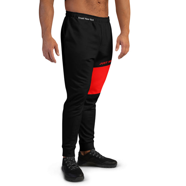 Hoodies4You "Just Me" Red Block Logo Men's Joggers Pants #006