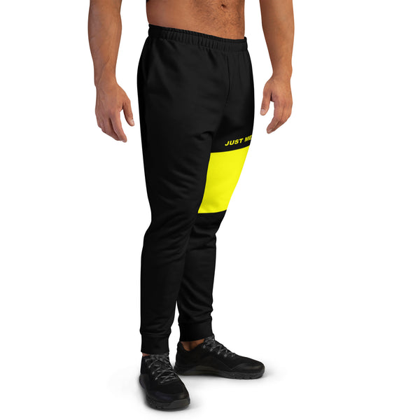 Hoodies4You "Just Me" Yellow Block Logo Men's Joggers Pants #019