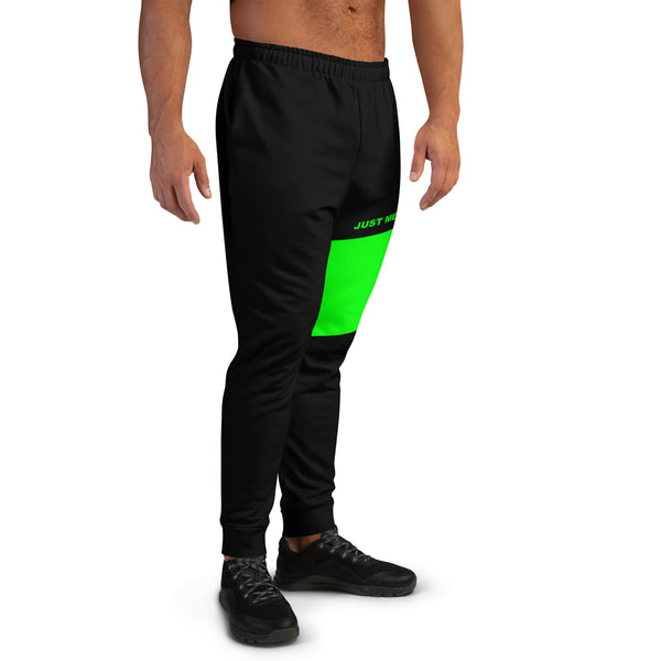 Hoodies4You "Just Me" Green Block Logo Men's Joggers Pants #023