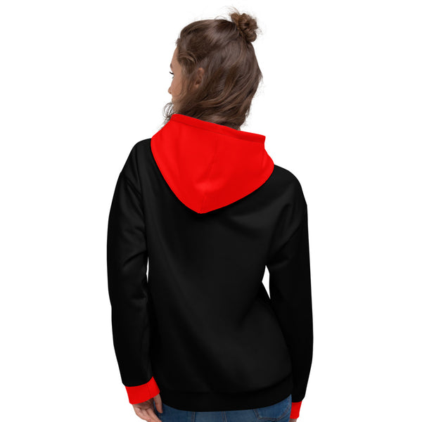 Hoodies4you "Just Me" Black w/Red Cuffs and Hood