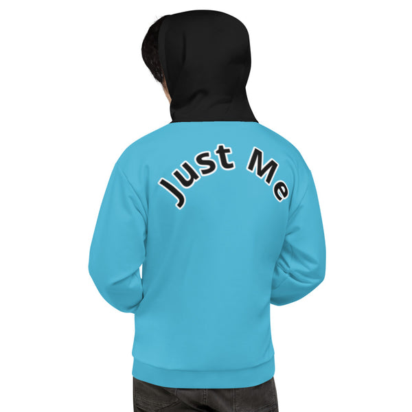 Hoodies4you "Just Me" Blue w/Black Hood w/Back "Just Me" Logo