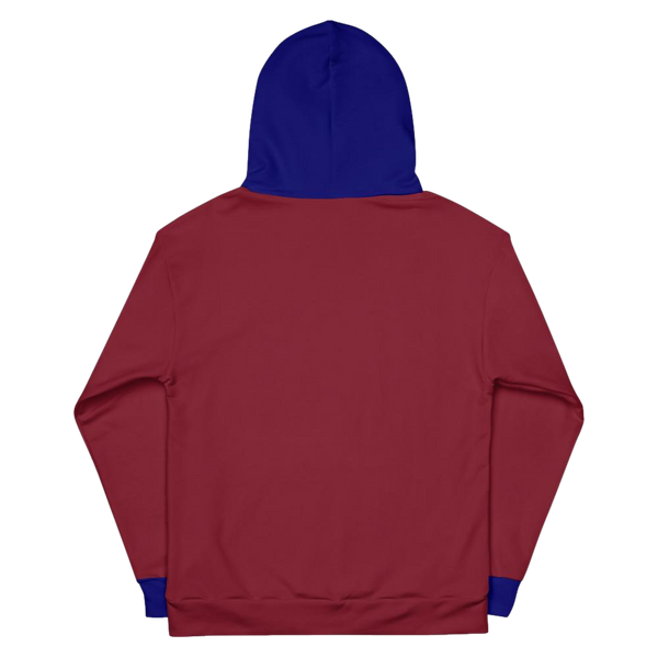 Hoodies4You  "Just Me" "Trust Your Gut" Burgundy w/Navy Blue Cuffs and Hood