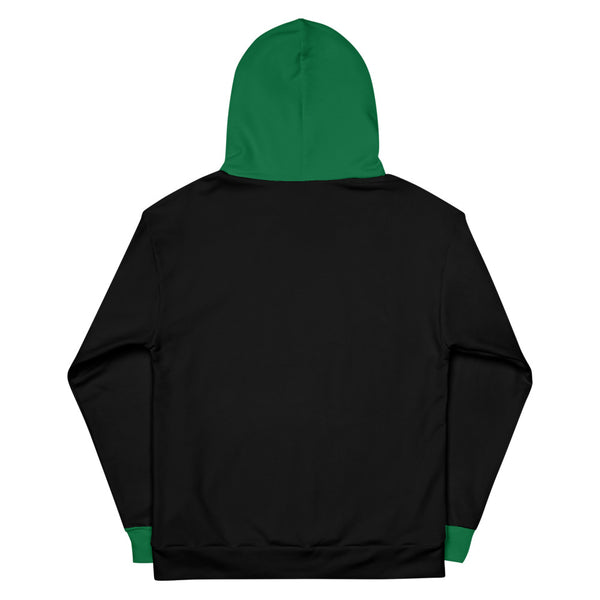 Hoodies4You "Just Me" "Trust Your Gut" Black w/Forest Green Cuffs and Hood