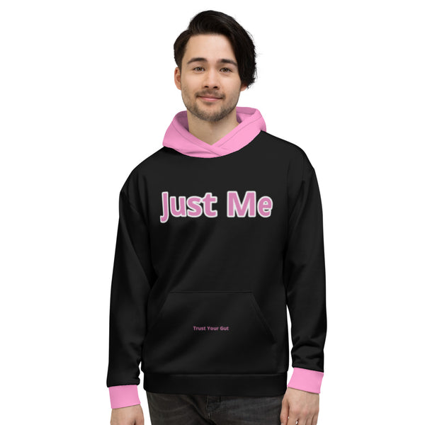 Hoodies4you "Just Me" Black w/Bubble Gum Pink Cuffs and Hood