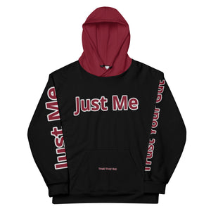 Hoodies4you "Just Me" "Trust Your Gut" All Burgundy