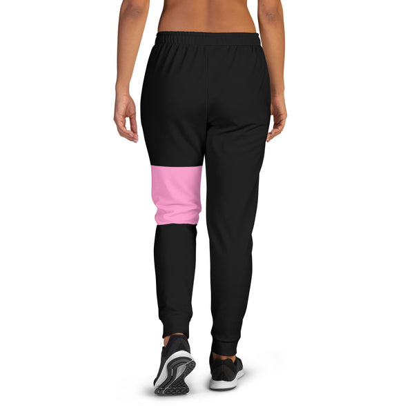 Hoodies4you "Just Me" Black/Pink Women's Joggers Pants #025