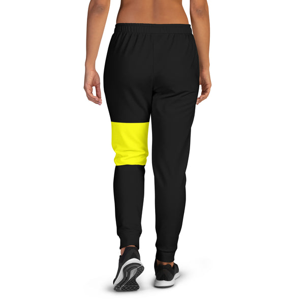 Hoodies4you "Just Me" Black/Yellow Women's Joggers Pants #030