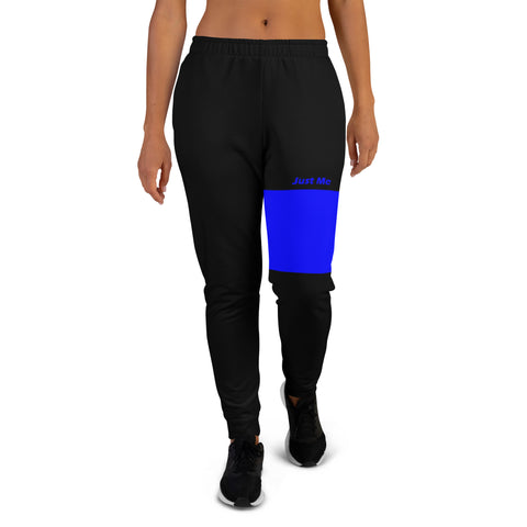 Hoodies4you "Just Me" Black/Blue Women's Joggers Pants #029