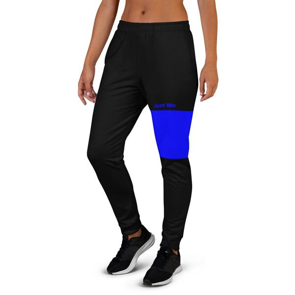 Hoodies4you "Just Me" Black/Blue Women's Joggers Pants #029