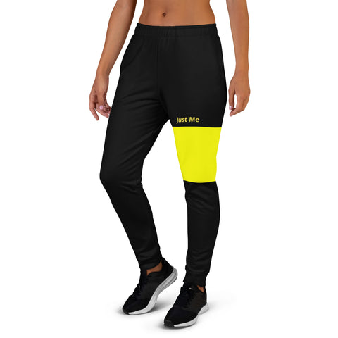 Hoodies4you "Just Me" Black/Yellow Women's Joggers Pants #030