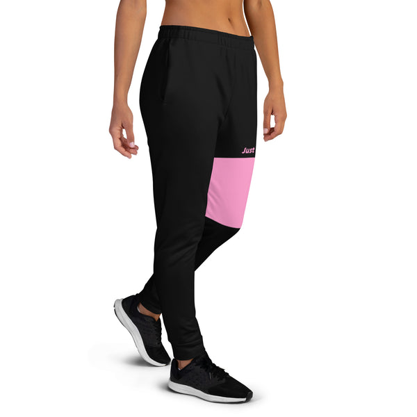 Hoodies4you "Just Me" Black/Pink Women's Joggers Pants #025