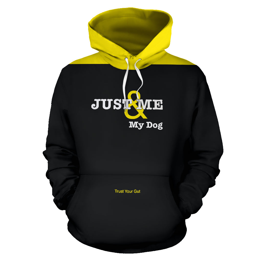 Hoodies4You "Just Me and My Dog" Black w/Yellow Hood and Dog