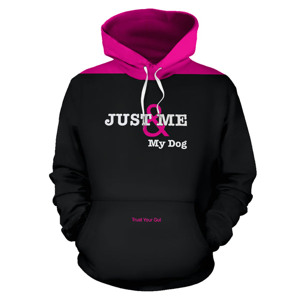Hoodies4You "Just Me and My Dog" Black w/Pink Hood and Dog