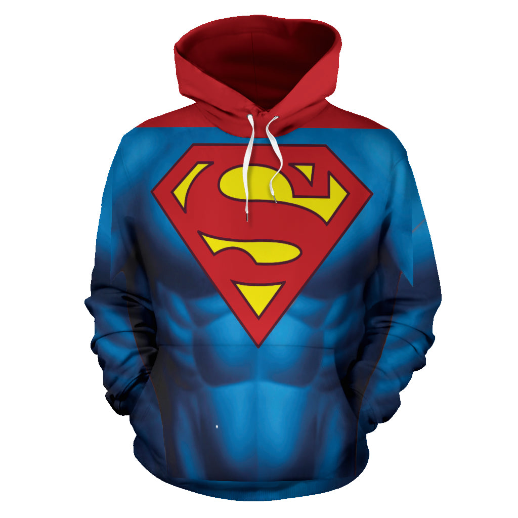 Hoodies4You "Superman" Strong Red and Blue Hoodie