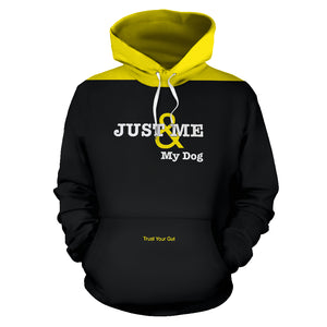Hoodies4You "Just Me & My Dog" Black w/Yellow Hood