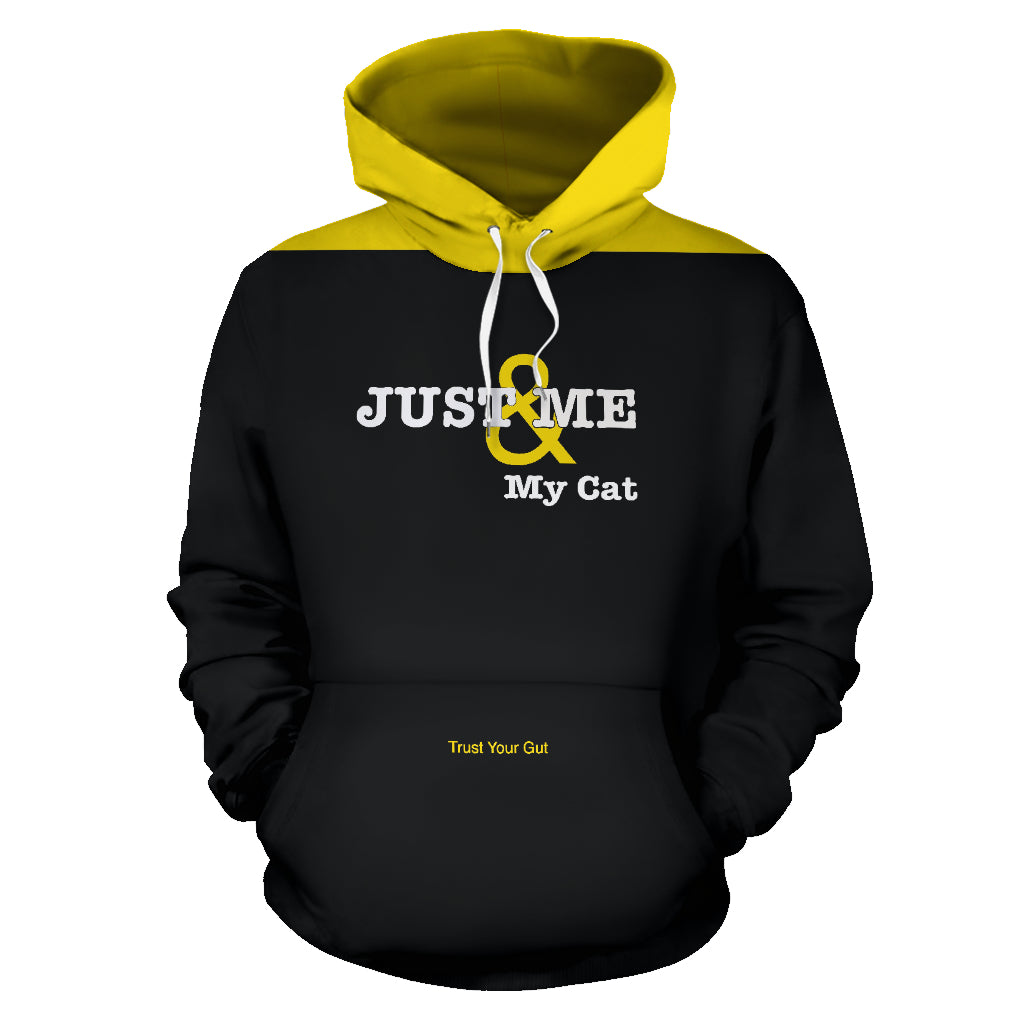 Hoodies4You "Just Me and My Cat" Black w/Yellow Hood and Cat
