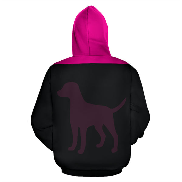 Hoodies4You "Just Me and My Dog" Black w/Pink Hood and Dog