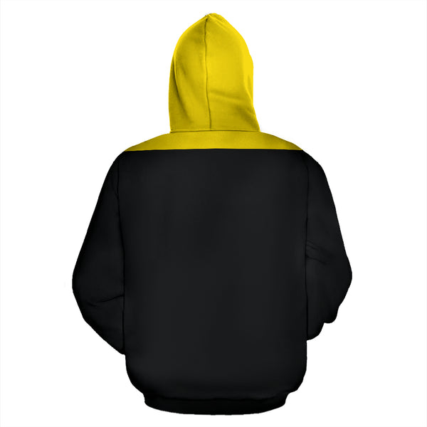 Hoodies4You "Just Me and My Cat" Black w/Yellow Hood