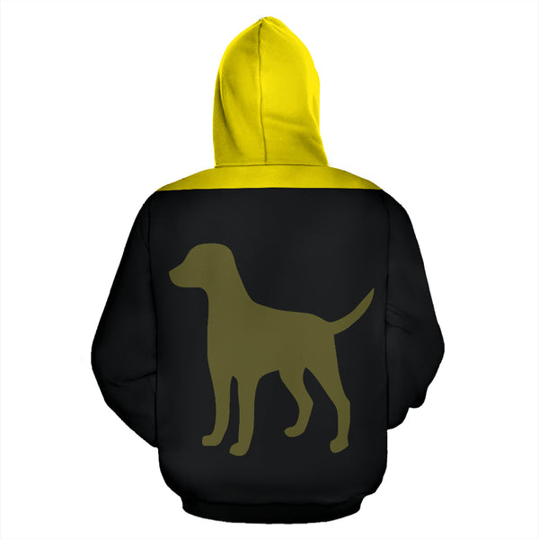 Hoodies4You "Just Me and My Dog" Black w/Yellow Hood and Dog