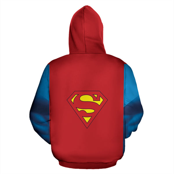 Hoodies4You "Superman" Strong Red and Blue Hoodie