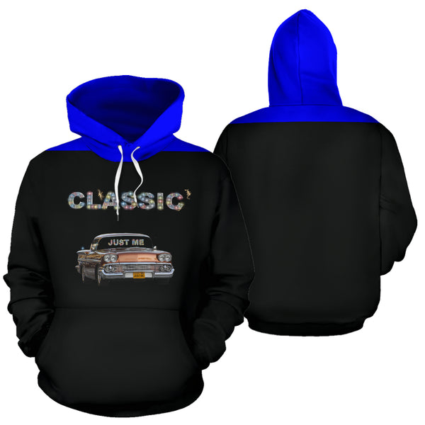 Hoodies4You "Just Me" Classic Car Black w/Blue Hood