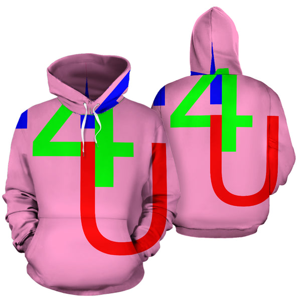 Hoodies4You "4U" Bubble Gum Pink w/Bubble Gum Pink Hood