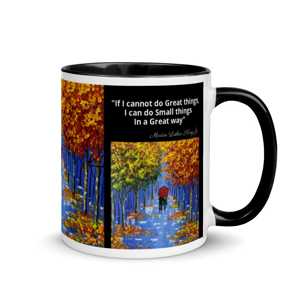 Hoodies4You "Morning Walk" Coffee Mug "If I cannot do great things, I can do Small things In a Great way" Quote by Martin Luther King