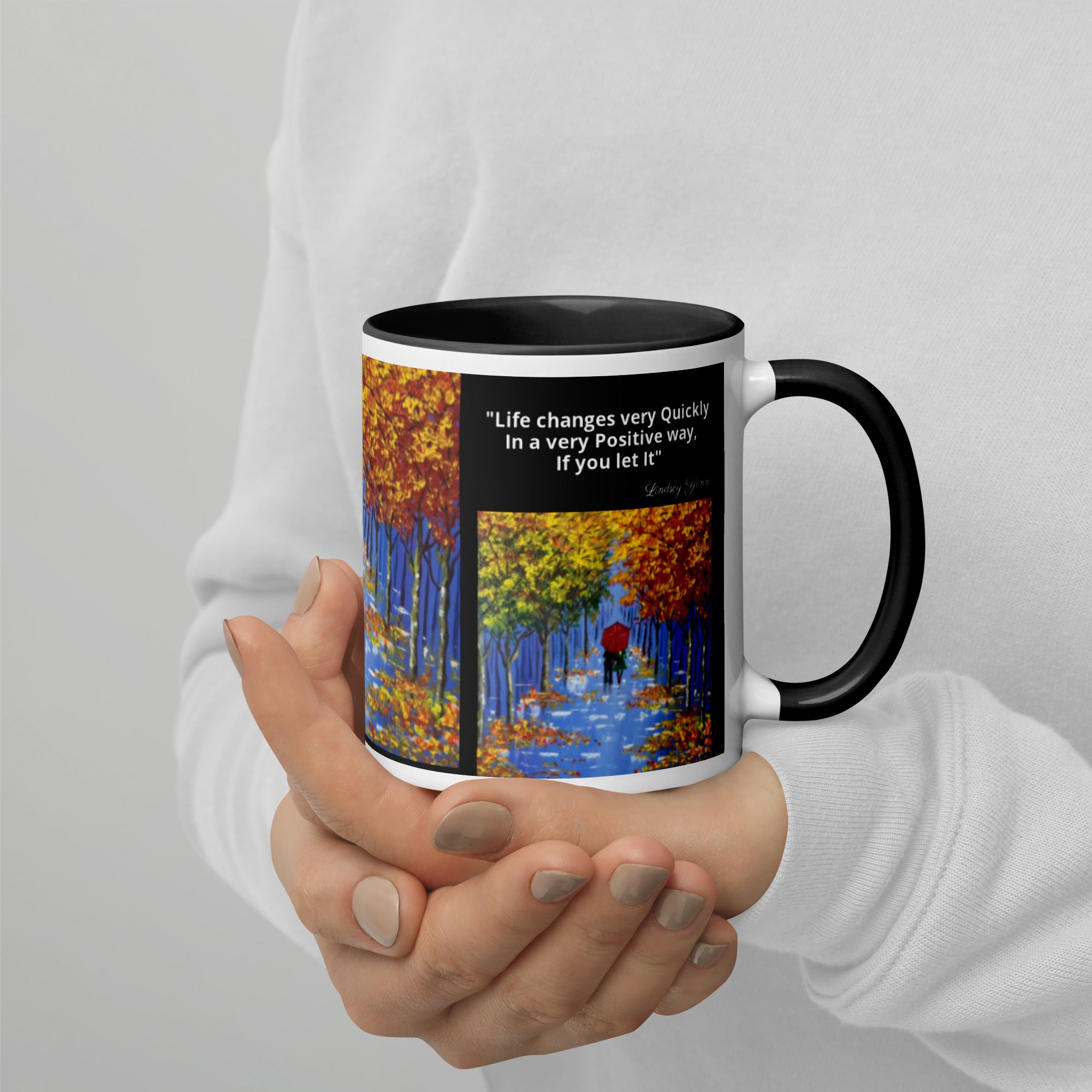 Hoodies4You "Morning Walk" Mug "Life changes very Quickly In a very Positive way, If you let It" Quote by Lindsey Yonn
