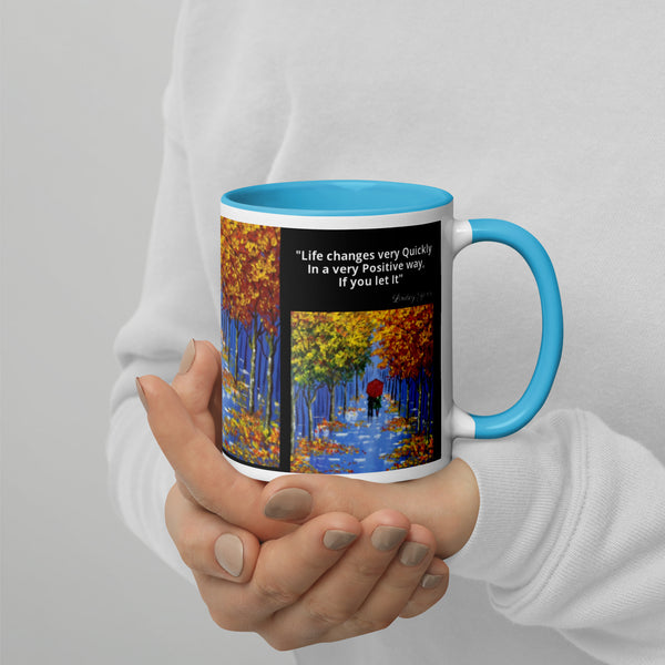 Hoodies4You "Morning Walk" Mug "Life changes very Quickly In a very Positive way, If you let It" Quote by Lindsey Yonn